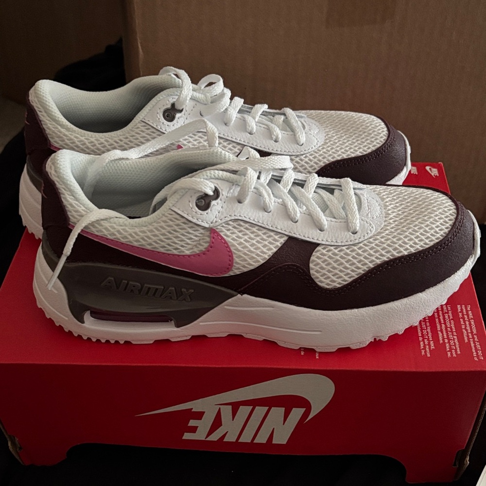 Nike Air Max White and Pink with Brown Accents